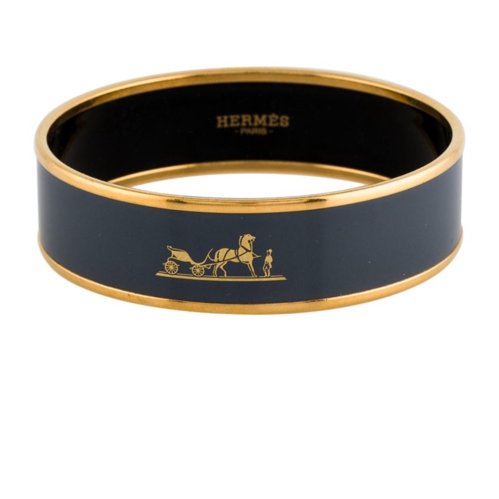 Hermès Calèche Wide Enamel Bracelet
